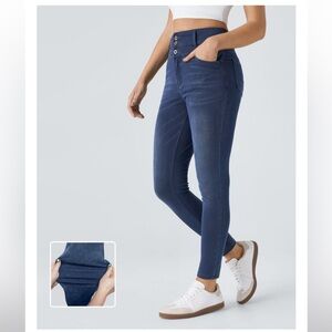 Halara Flex™ High Waisted Zipper Pockets Casual Skinny Jeans